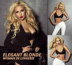 10张高清的优雅的金发美女图片：Elegant blonde woman in lingerie